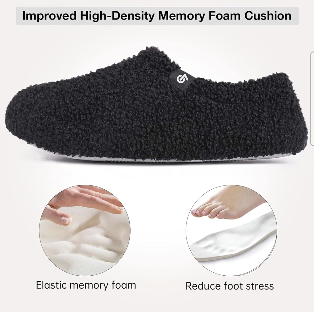 Cozy Black Women's Sherpa Slippers - Picture 5 of 6
